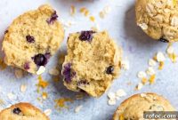 Blueberry Orange Oat Muffins Recipe — Moist Whole Grain Muffins