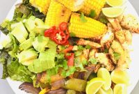 Grilled Chicken Fajita Salad with Zesty Lime Dressing