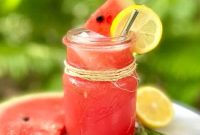 Watermelon Lemonade Infused with Fresh Rosemary