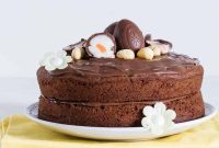 Nutella Crème Egg Cake with Silky Nutella Frosting
