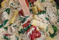 Tuscan Chicken Pasta Made in a Slow Cooker: Creamy One-Pot Meal