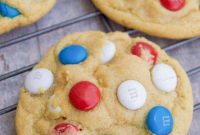Red, White and Blue Pudding Cookies for Fourth of July