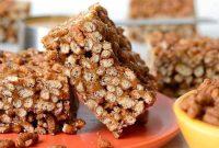 Chocolate Peanut Butter Brown Rice Crispy Bars