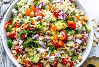 Lemon Honey Orzo with Feta and Fresh Herbs