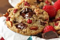 Raspberry, Almond & Chocolate Chunk Cookies: Soft, Chewy Treats