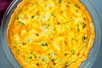 Shrimp & Crab Quiche Recipe with Creamy Cheese Filling