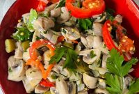 Spicy Marinated Italian Deli Mushrooms — Pickled Mushroom Recipe