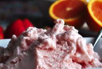 Strawberry Frozen Yogurt with Orange and Lime Zest