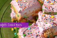 Funfetti Sugar Cookie Bars with Rainbow Sprinkles