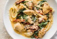 Creamy Tuscan Chicken Pasta: Garlic Parmesan Skillet Recipe