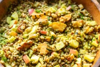 Farro Salad with Apples and Roasted Delicata Squash