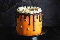 Vegan Pumpkin Chocolate Marble Cake with Silky Ganache