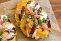 BBQ Twice-Baked Potatoes with Cheesy Filling