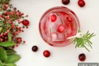 Cranberry Gin Cocktail with Rosemary-Infused Simple Syrup