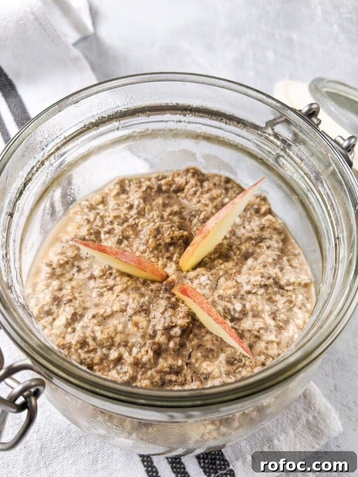31 Simple Breakfast Meal Prep Ideas for Busy Mornings 13 Apple Cinnamon Protein Overnight Oats