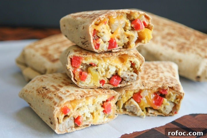31 Simple Breakfast Meal Prep Ideas for Busy Mornings 19 Chicken-Apple Sausage Breakfast Burritos