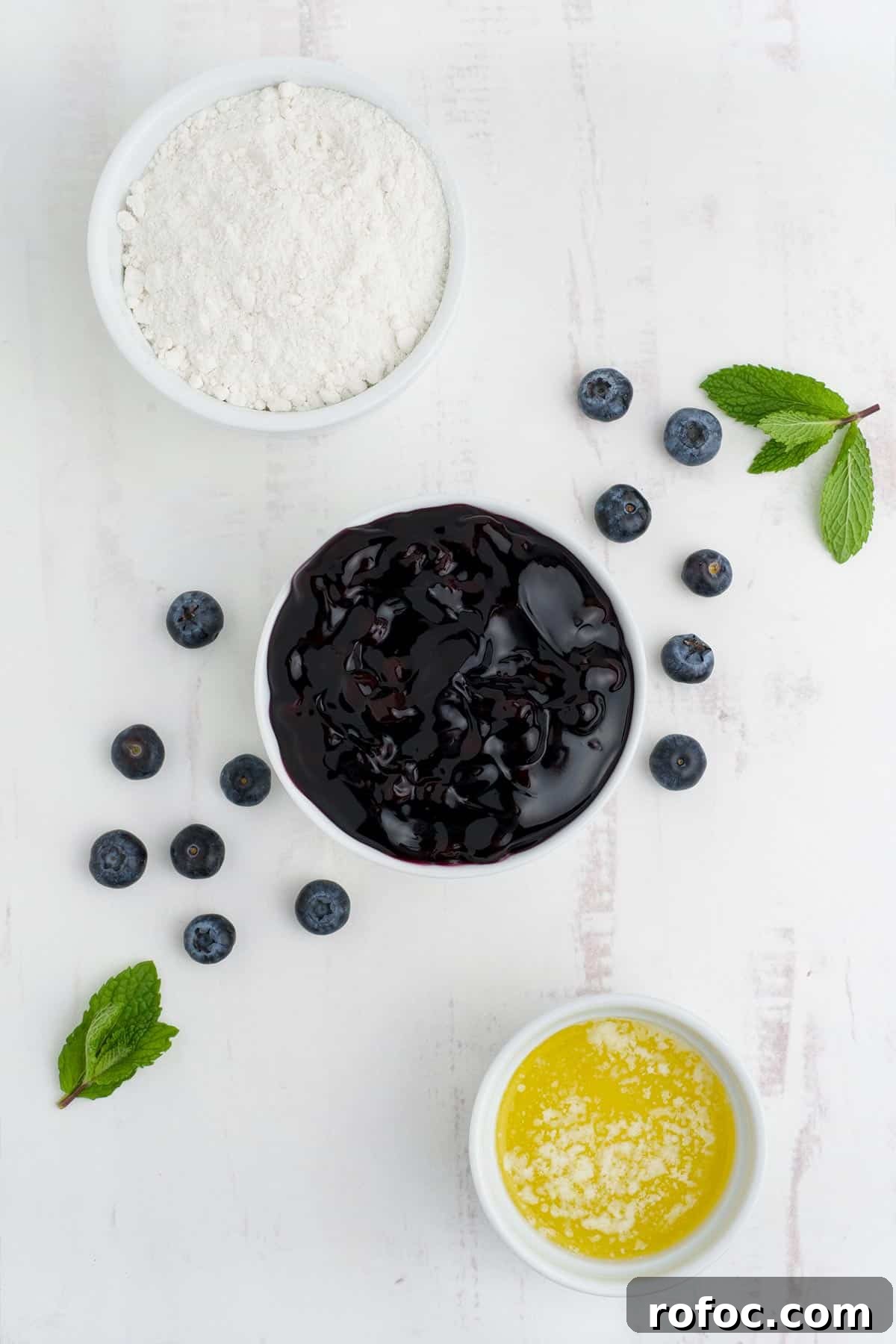 Blueberry Cake Mix Cobbler: Quick, Moist Dessert Recipe 3 Ingredients to make blueberry cobbler with cake mix on the counter.