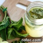 Mojito Vinaigrette Dressing Recipe in Glass Jar