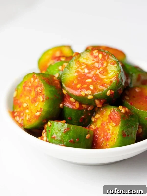 Authentic Doenjang Jjigae Recipe: Korean Soybean Paste Stew Guide 9 spicy Korean cucumber salad (Oi Muchim) with sesame seeds, oi muchim
