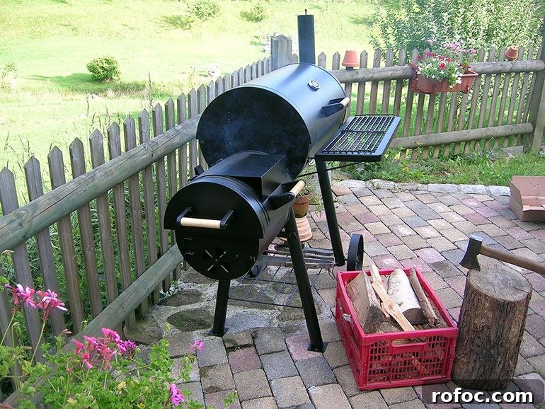 Control Smoker Temperature: 10-Step Guide for Consistent Heat 3 charcoal offset smoker on outdoor patio