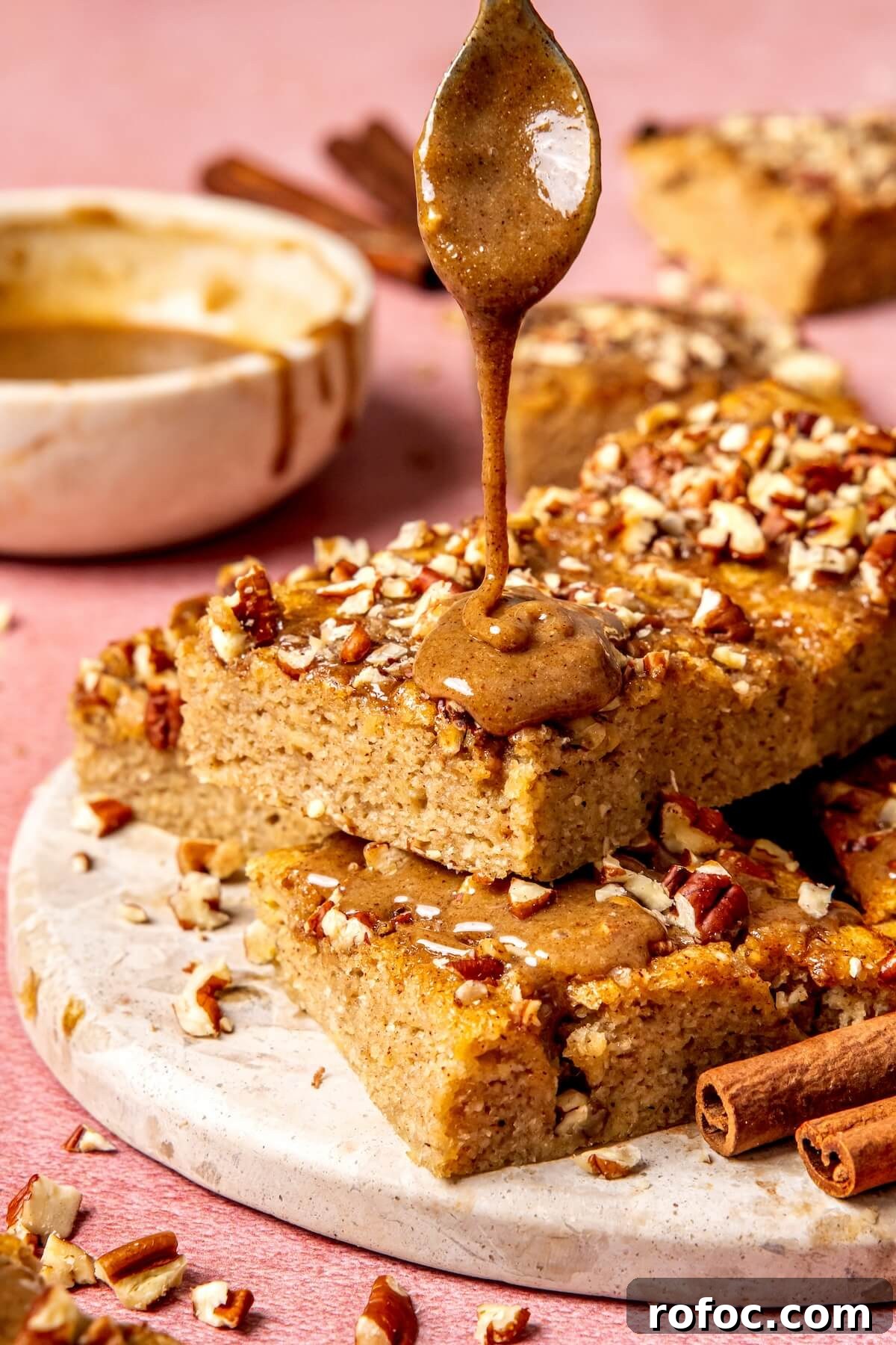 Cinnamon Swirl Banana Bread Bars Recipe — Moist Banana Squares 2 Cinnamon Swirl Banana Bread Bars - Olivia Adriance