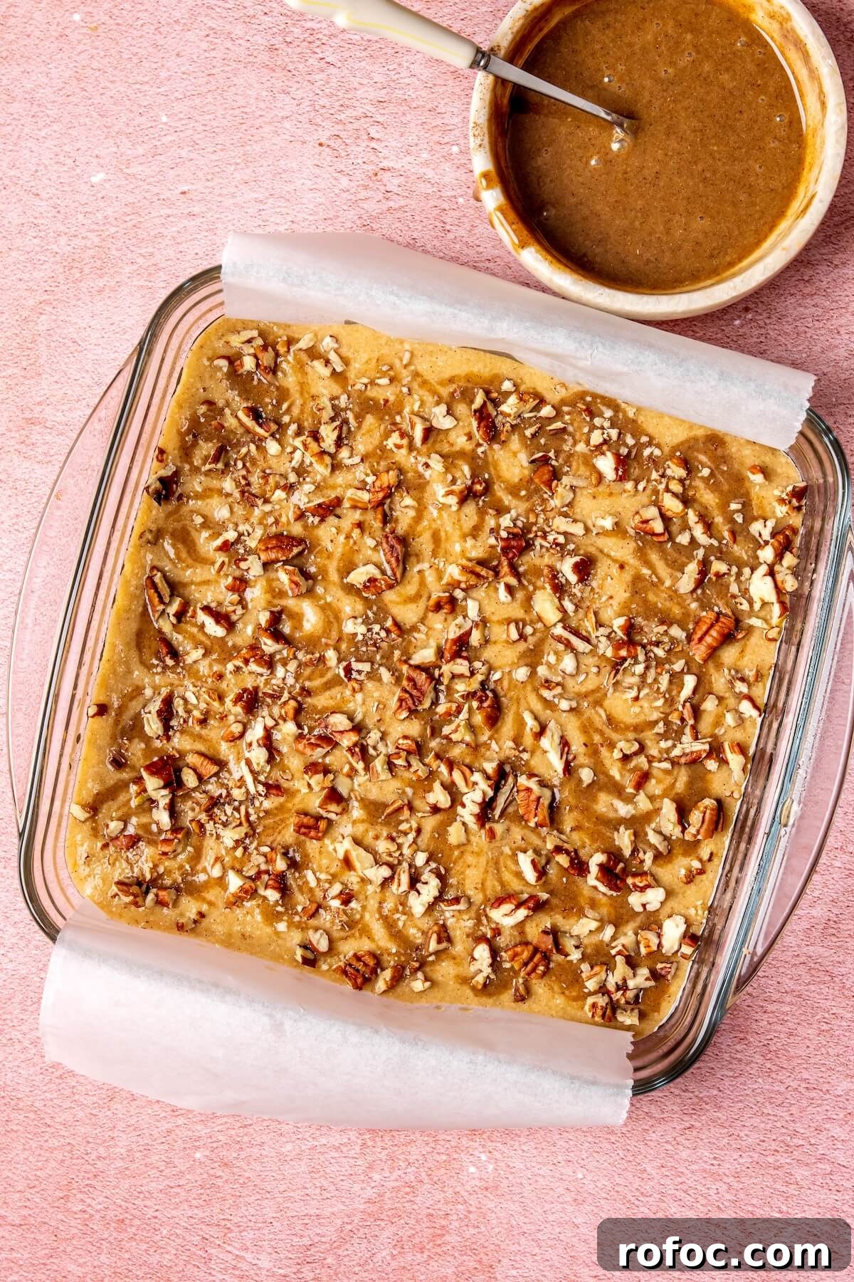 Cinnamon Swirl Banana Bread Bars Recipe — Moist Banana Squares 14 How to Make Cinnamon Swirl Banana Bread Bars Step 6 - Olivia Adriance
