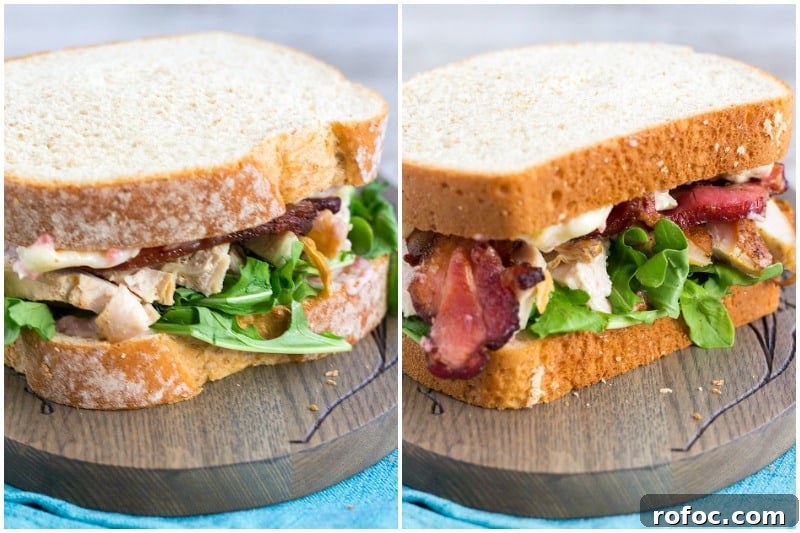 Cranberry, Brie & Bacon Turkey Sandwich Recipe 5 Cranberry, Brie & Bacon Turkey Sandwich plated