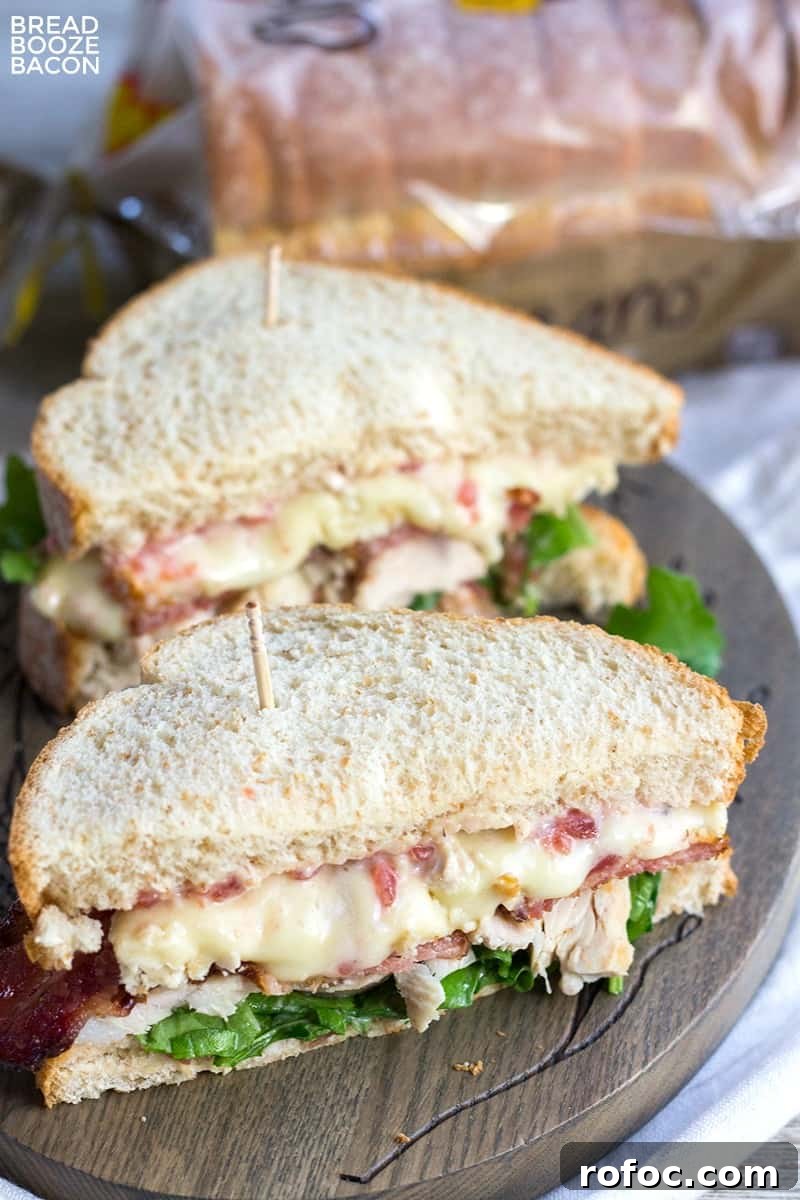 Cranberry, Brie & Bacon Turkey Sandwich Recipe 6 Stacked turkey sandwich