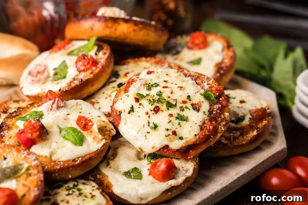 50 Quick Dinner Ideas to Make When You Don't Feel Like Cooking 17 Mini bagel bites.