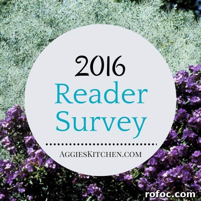2016 Reader Survey Results and Insights 2 Reader Survey for AggiesKitchen.com