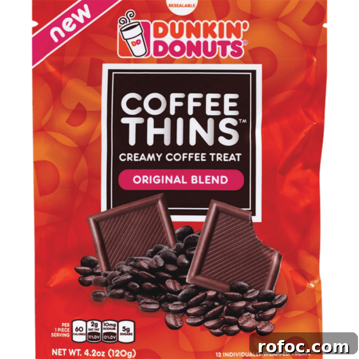 Dunkin’ Donuts Unveils Chocolate That Tastes Just Like Their Coffee 3 Coffee Thins packaging