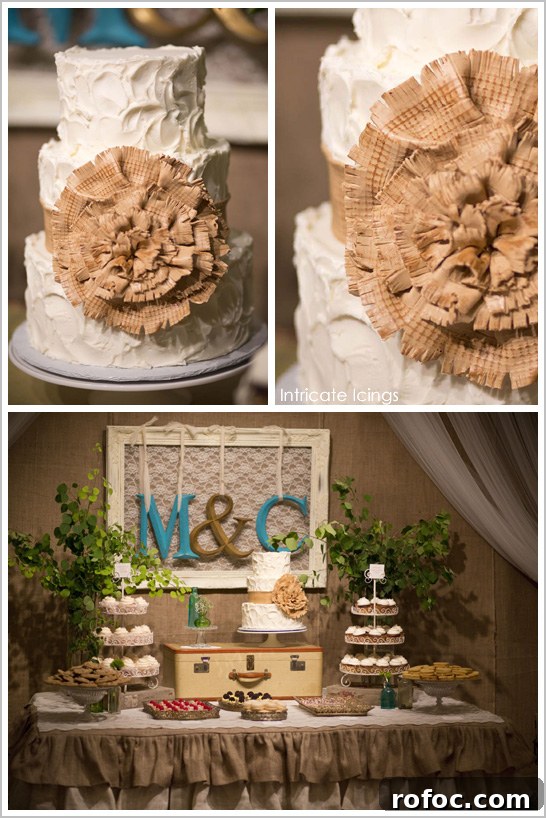 Rustic Burlap Cake by Intricate Icings | TheCakeBlog.com