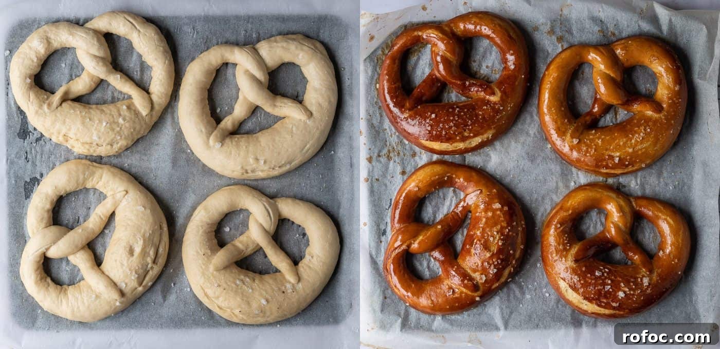 Vegan Soft Beer Pretzels Recipe for Chewy, Flavorful Snacks 6 step 6 - baking the pretzels