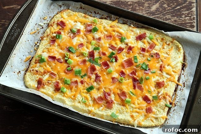 Cheesy Loaded Cauliflower Bread Recipe for Low-Carb Comfort Food 6 Cheesy Loaded Cauliflower Bread