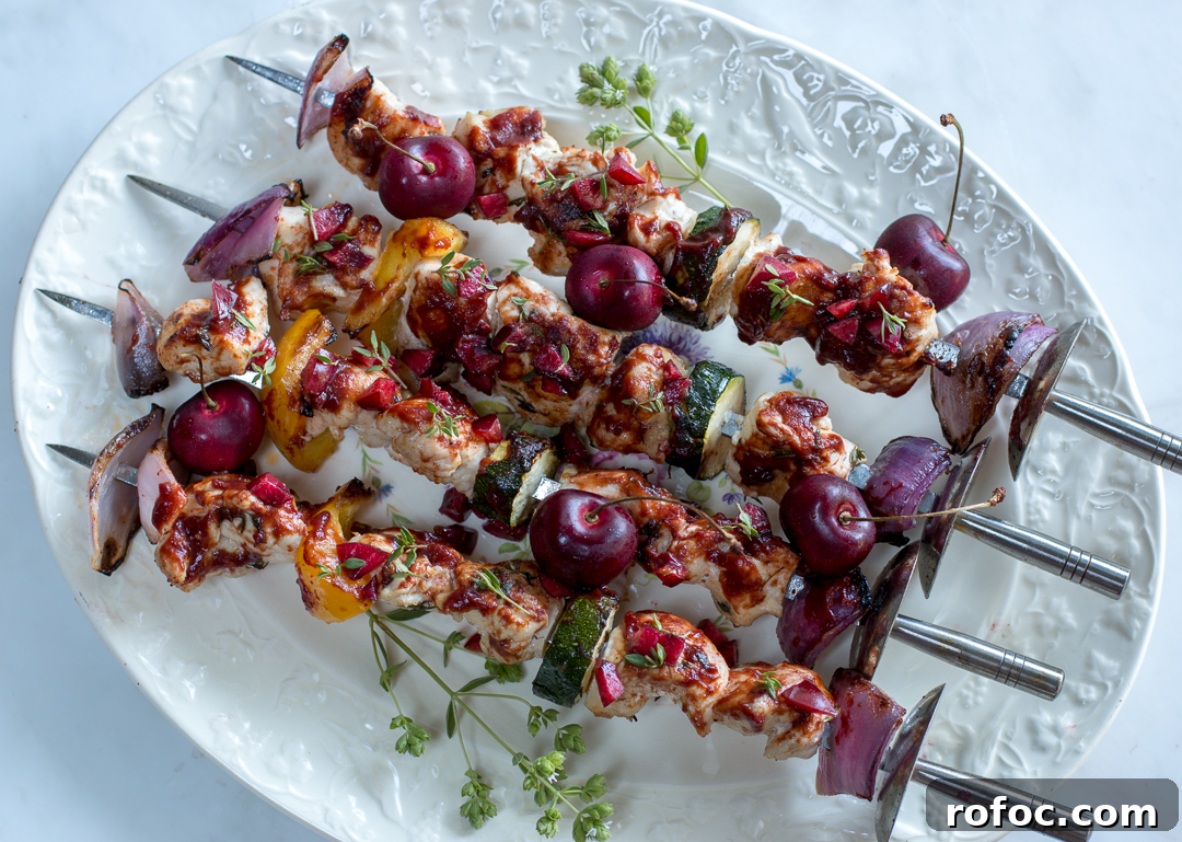 Fourth of July BBQ Recipes: Delicious Grilling Ideas for Independence Day 7 Cherry BBQ Sauce over Kebobs