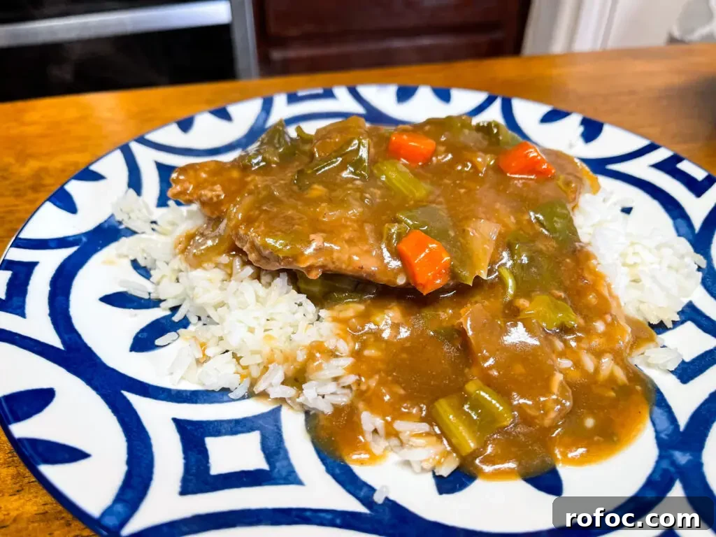 Slow Cooker Cube Steak in Savory Brown Gravy 2 img 13386 1