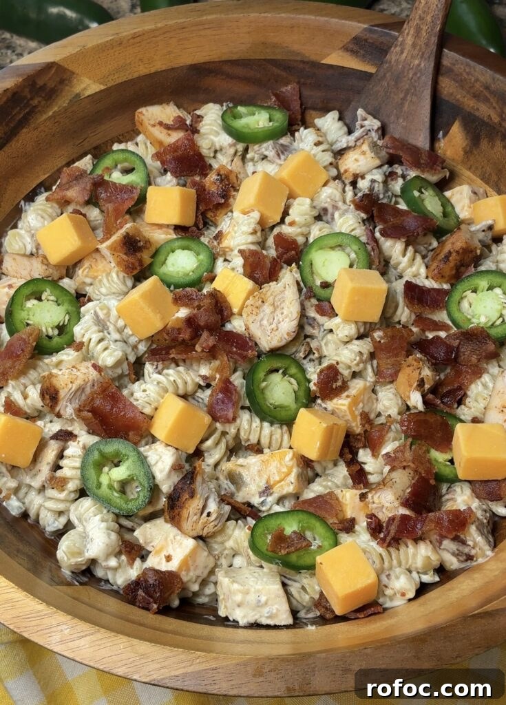Jalapeño Popper Chicken Pasta Salad Recipe for Summer BBQs 2 Jalapeño Popper Chicken Pasta Salad