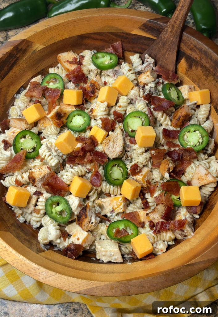 Jalapeño Popper Chicken Pasta Salad Recipe for Summer BBQs 9 Jalapeño Popper Chicken Pasta Salad