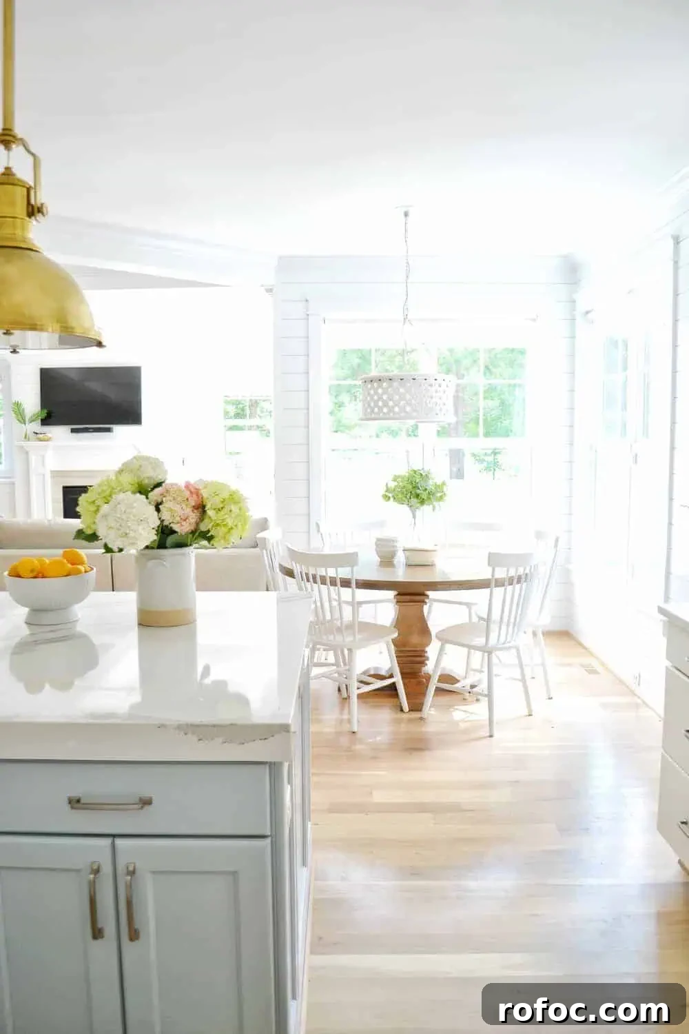 Coastal Kitchen Design Ideas with Our Complete Remodel Details 11 blue coastal kitchen island