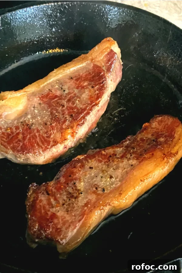 Perfect New York Strip Steak Recipe for a Juicy, Flavorful Cut 5 seared new york strip steaks