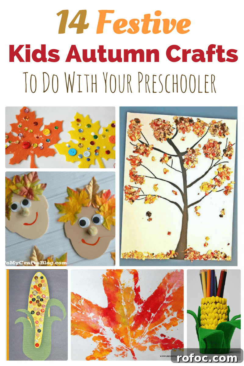 14 Fun Fall Crafts Kids Will Love 2 14 Festive Kids Autumn Crafts To Do With Your Preschooler.