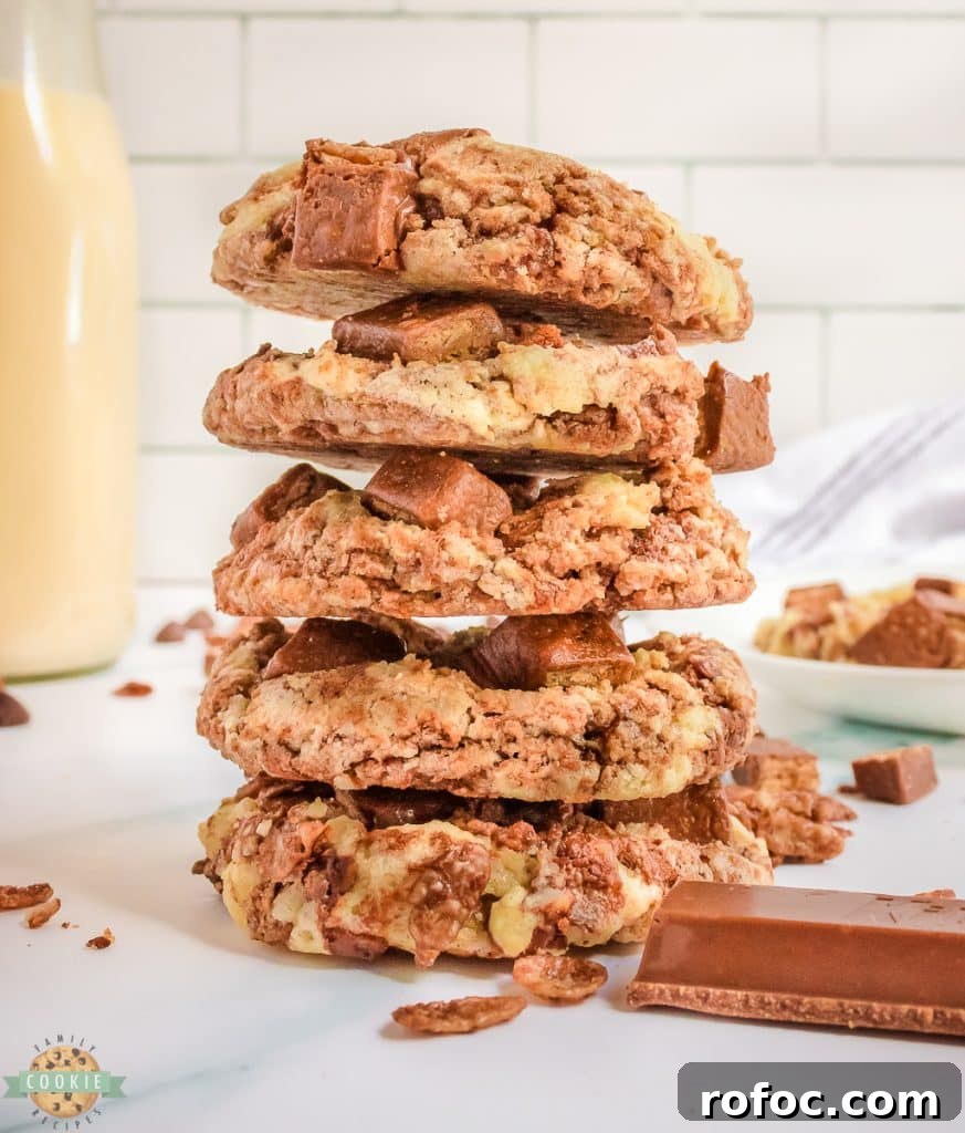 Candy Bar Cookie Recipes: Homemade Treats with Chocolate Bars 8 stack of Kit Kat cookies