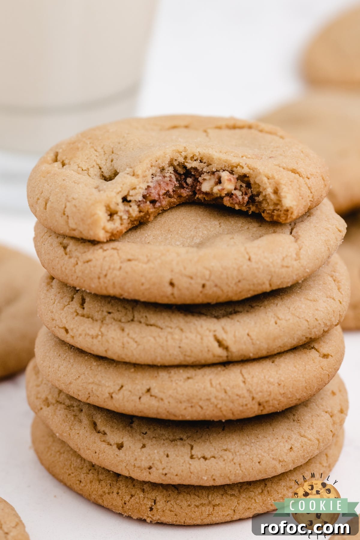 Candy Bar Cookie Recipes: Homemade Treats with Chocolate Bars 9 stack of Peanut Butter Snickers Cookies