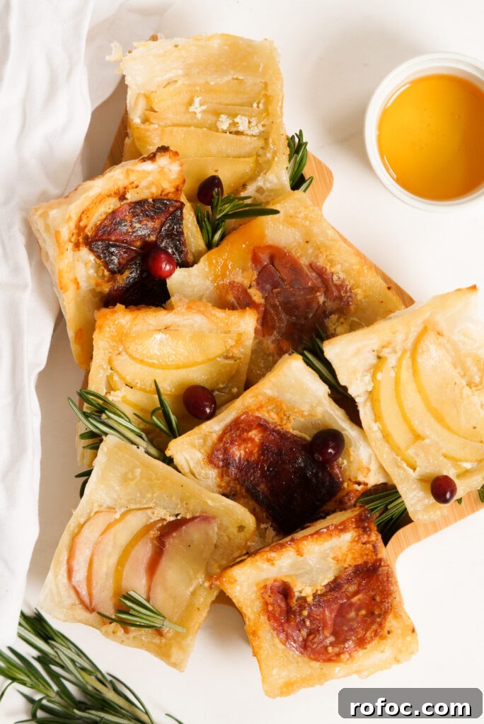 Baked Goat Cheese Tarts: Simple Party Appetizer Recipe 2 goat cheese appetizer on a christmas tree shaped platter