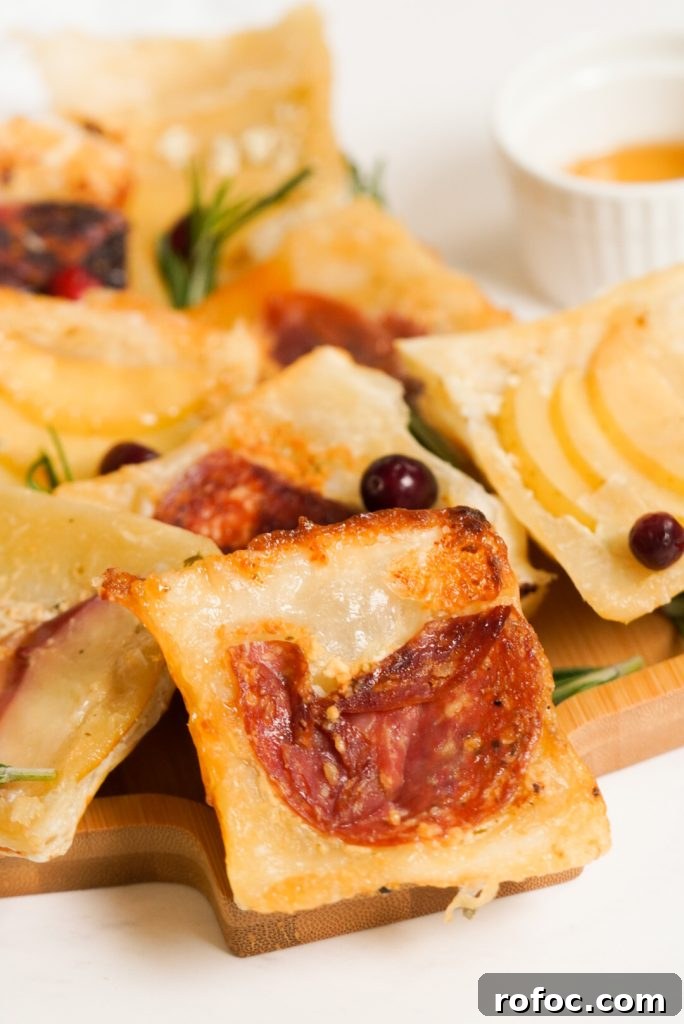 Baked Goat Cheese Tarts: Simple Party Appetizer Recipe 14 puff pastry tarts