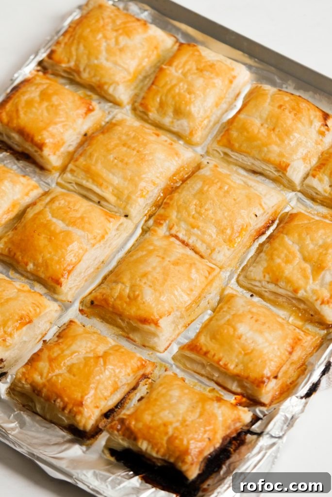 Baked Goat Cheese Tarts: Simple Party Appetizer Recipe 10 puff pastry goat cheese tarts after baking