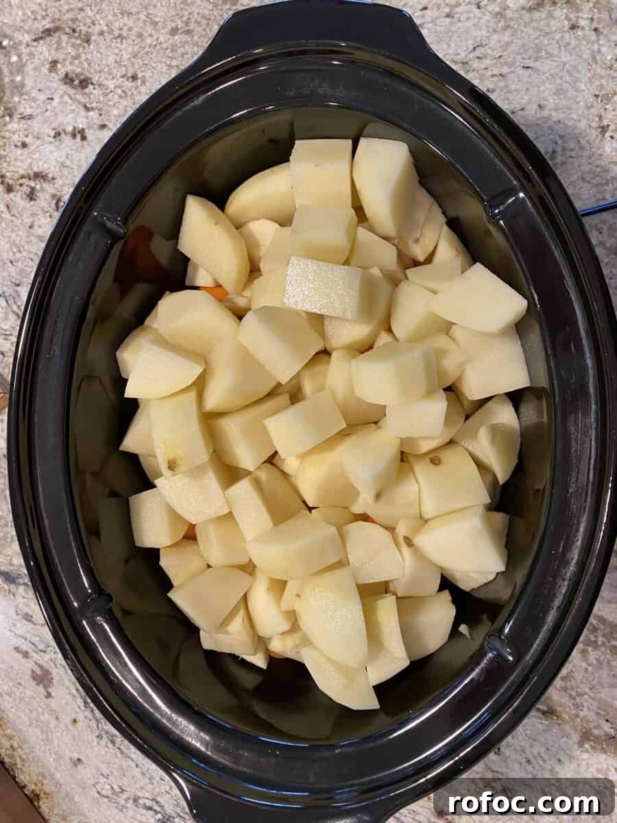 Traditional Irish Beef Stew Recipe for Hearty Weeknight Dinners 11 Potatoes in a crockpot