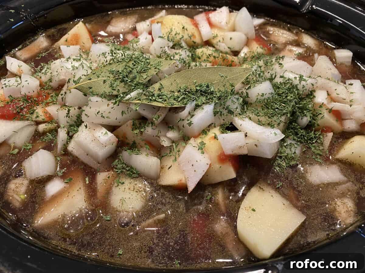 Traditional Irish Beef Stew Recipe for Hearty Weeknight Dinners 8 Stew ingredients in the Crockpot