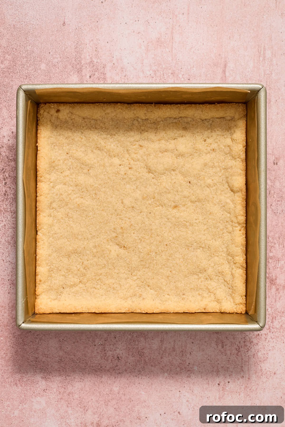 Almond Flour Cherry Pie Bars Recipe — Tender Cherry Dessert Bars 6 Crust baked in the pan.