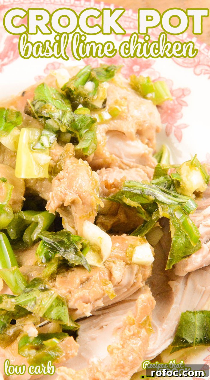 Slow Cooker Basil Lime Chicken with Garlic and Cilantro 6 Crock Pot Basil Lime Chicken